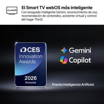Smart TV LG OLED evo AI W6 Wallpaper 77 pulgadas 4K Sin Reflejos | 2026 - OLED83W69LA| LG ES