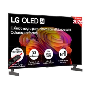 Vista frontal de Smart TV LG OLED AI B6 48 pulgadas 4K 2026 OLED48B6ELC