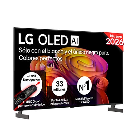 TV OLED 55" - LG OLED55B6ELC, 4K, Procesador Inteligente α8 AI Processor 4K Gen3, Smart TV, DVB-T2 (H.265), Negro