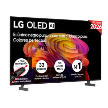 Vista frontal de Smart TV LG OLED AI B6 65 pulgadas 4K 2026 OLED65B6ELC