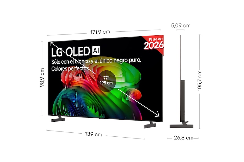 Smart TV LG OLED AI B6 77 pulgadas 4K 2026