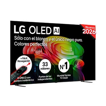 Vista frontal de Smart TV LG OLED AI B6 77 pulgadas 4K 2026 OLED77B65LA