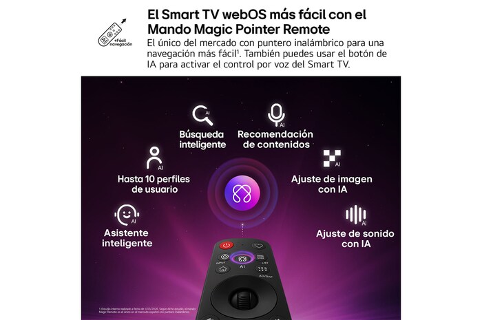 Smart TV LG OLED AI B6 77 pulgadas 4K 2026
