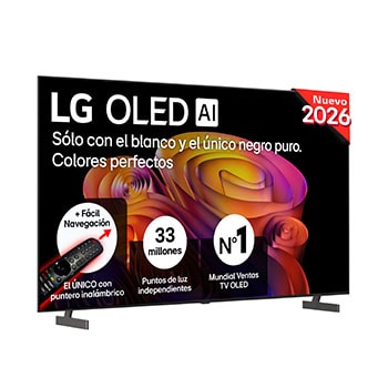 Vista frontal de Smart TV LG OLED AI B6 77 pulgadas 4K 2026 OLED77B6ELC