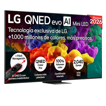Outlet Smart TV LG QNED evo MiniLED AI QNED87 100 pulgadas 4K 2026 - 100QNED87B6.OUTLET