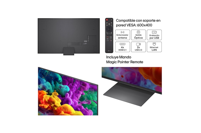 Smart TV LG QNED evo MiniLED AI QNED87 100 pulgadas 4K 2026