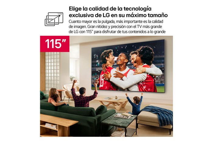 Smart TV LG QNED evo MiniLED AI QNED93 115 pulgadas 4K 2026