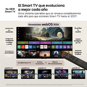 Smart TV LG QNED evo MiniLED AI QNED86 43 pulgadas 4K 2026