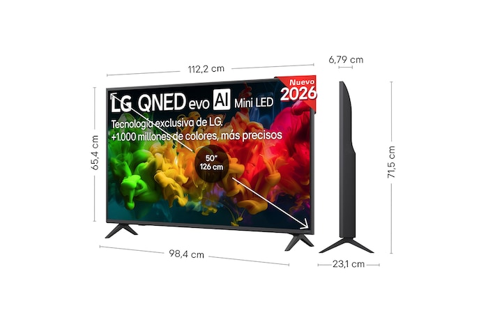 Smart TV LG QNED evo MiniLED AI QNED81 50 pulgadas 4K 2026