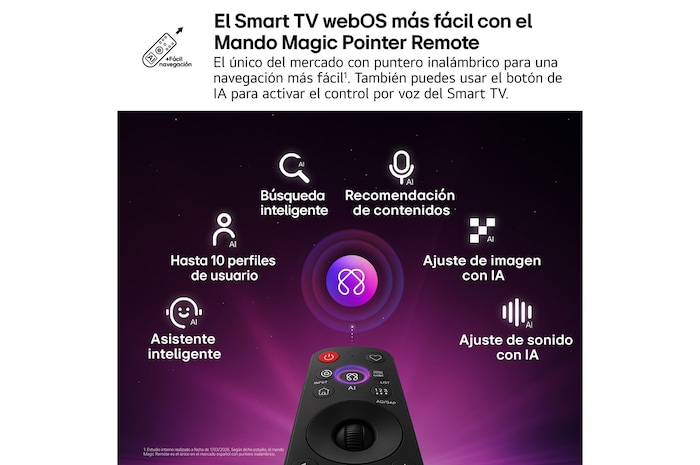 Smart TV LG QNED evo MiniLED AI QNED81 50 pulgadas 4K 2026