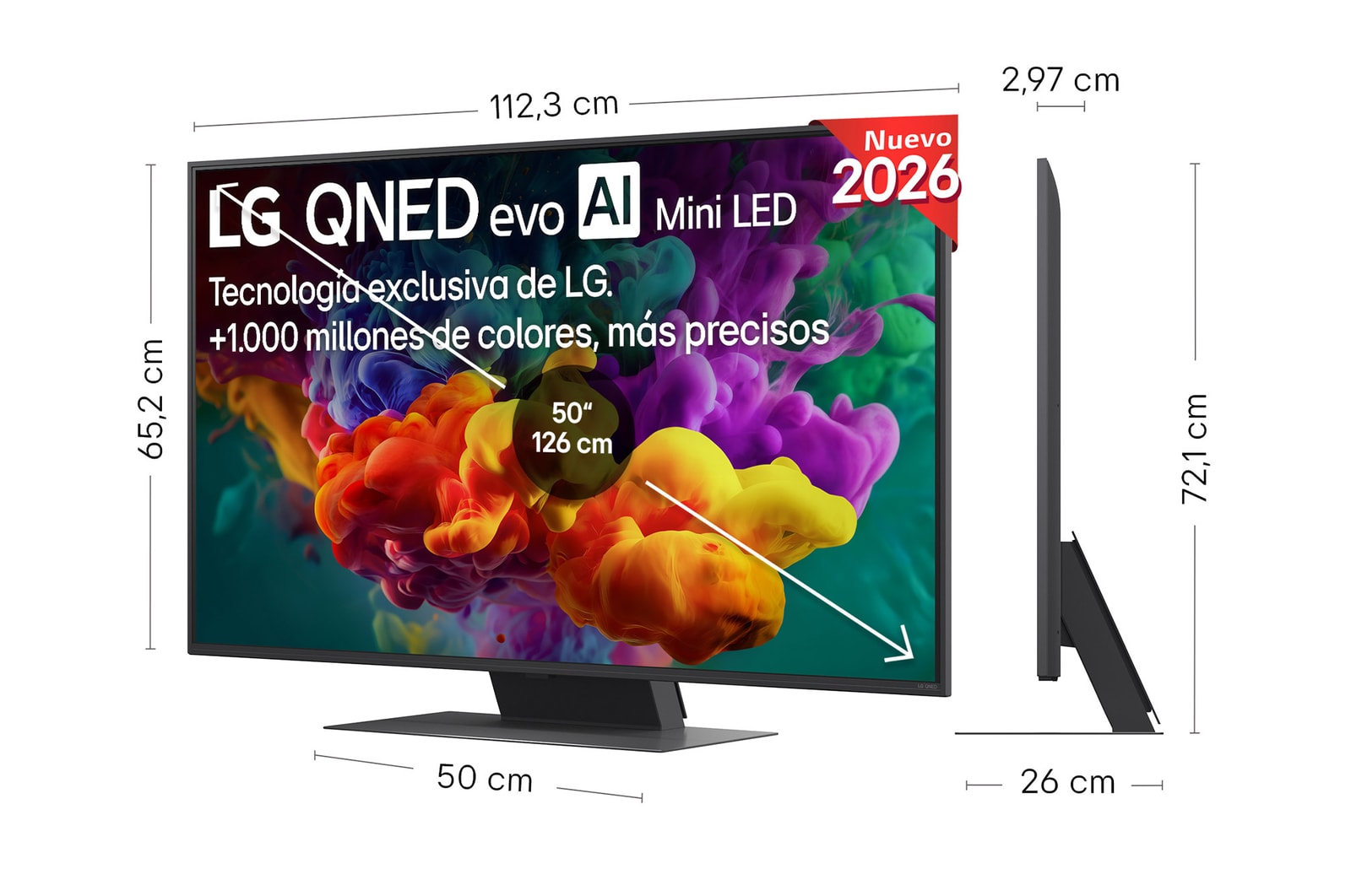 Smart TV LG QNED evo MiniLED AI QNED86 50 pulgadas 4K 2026