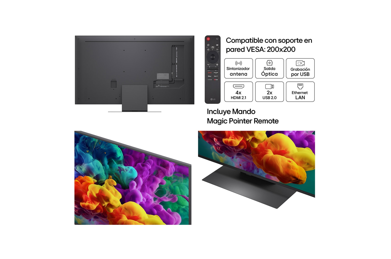 Smart TV LG QNED evo MiniLED AI QNED86 50 pulgadas 4K 2026