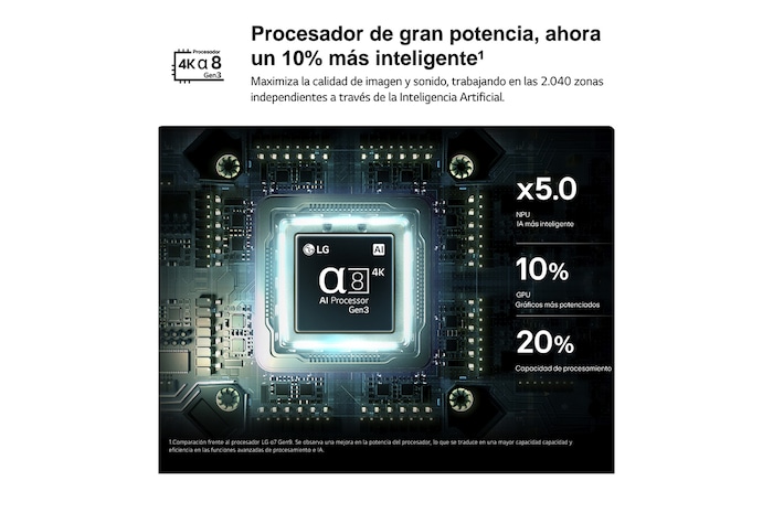 LG QNED evo AI QNED82 Mini LED with AI Picture Pro and Dynamic Tone Mapping Pro shows an underwater scene of a sea turtle gliding above coral and fish, as AI recognizes and upscales each frame up to 4K resolution.