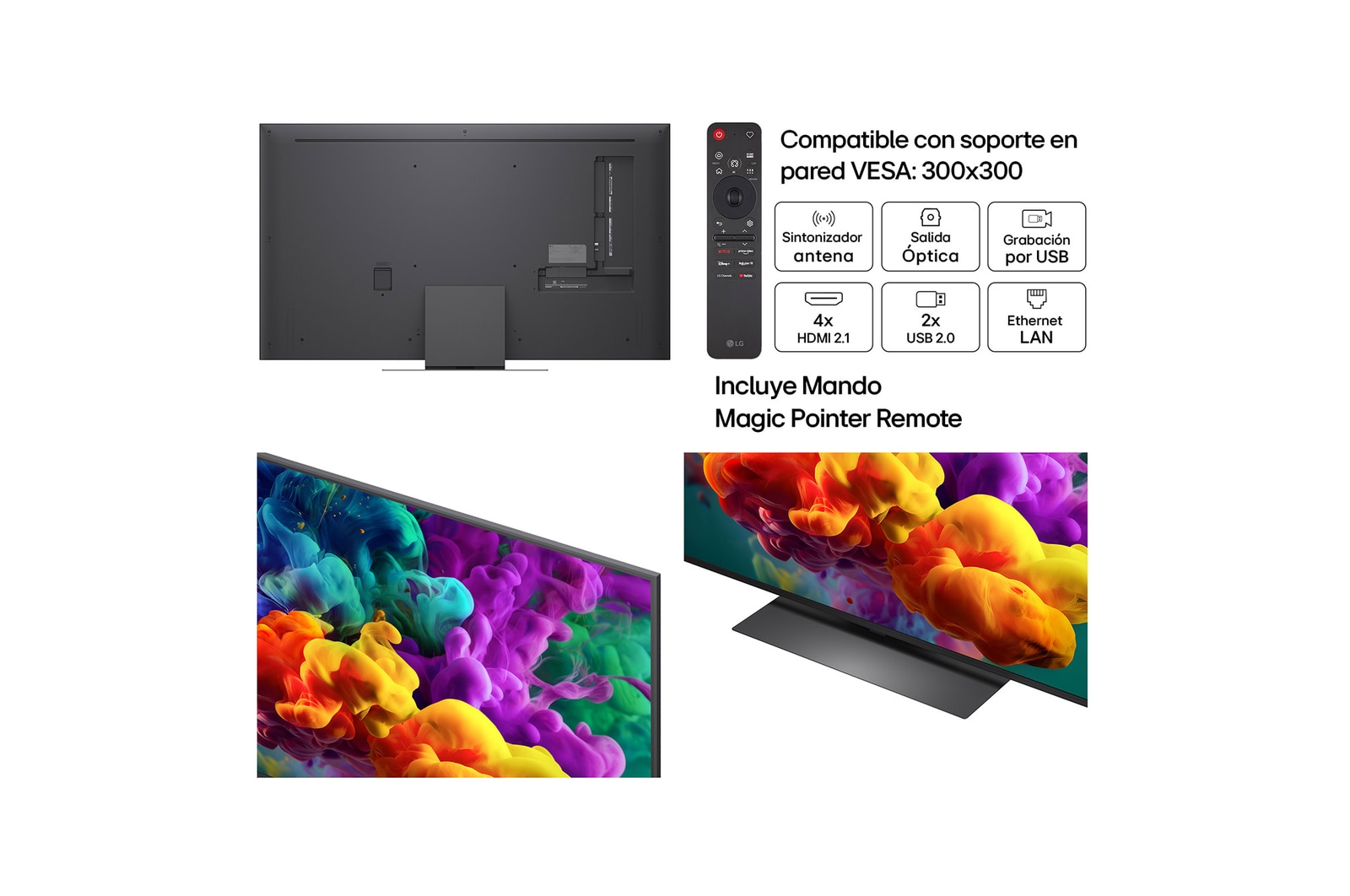 Smart TV LG QNED evo MiniLED AI QNED85 55 pulgadas 4K 2026