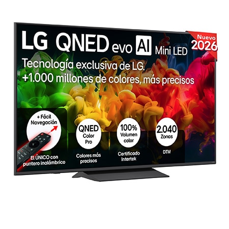 TV QNED Mini LED 65" - LG 65QNED81B6A, UHD 4K, Procesador Inteligente α7 AI Processor 4K Gen9, Smart TV, DVB-T2 (H.265), Negro