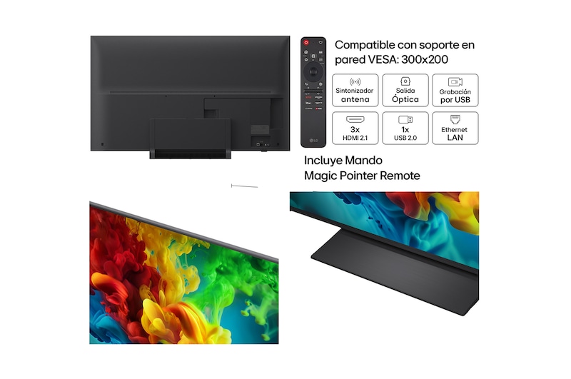 Smart TV LG QNED evo MiniLED AI QNED82 65 pulgadas 4K 2026