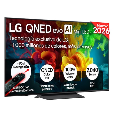 Smart TV LG QNED evo MiniLED AI QNED83 65 pulgadas 4K 2026 - 65QNED83B6A | LG ES