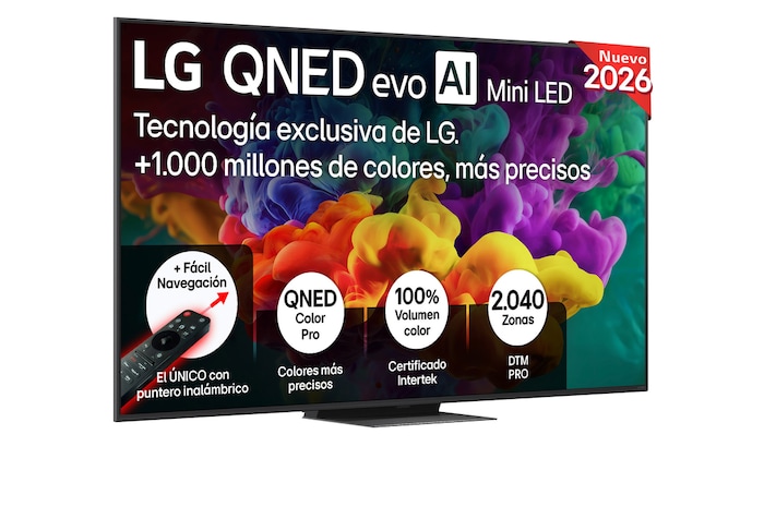 Smart TV LG QNED evo MiniLED AI QNED86 65 pulgadas 4K 2026