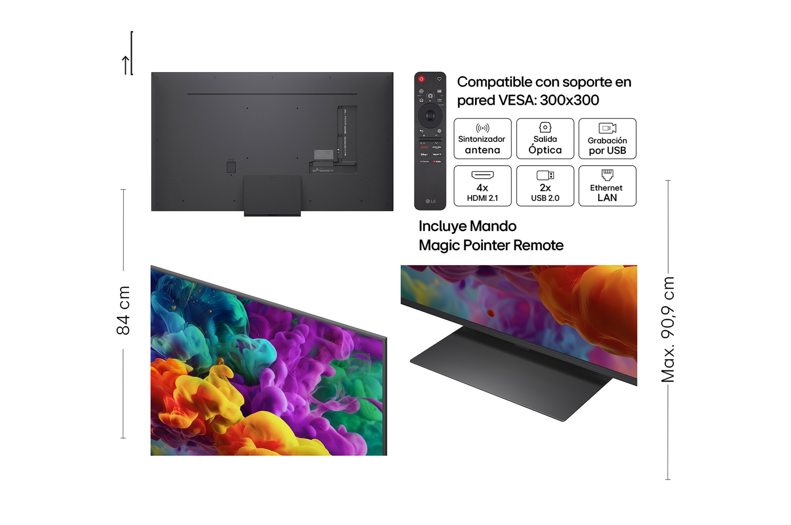 Smart TV LG QNED evo MiniLED AI QNED86 65 pulgadas 4K 2026