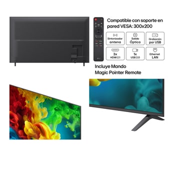 Smart TV LG QNED evo MiniLED AI QNED82 75 pulgadas 4K 2026