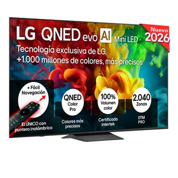 Smart TV LG QNED evo MiniLED AI QNED83 75 pulgadas 4K 2026