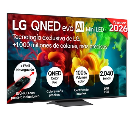 Smart TV LG QNED evo MiniLED AI QNED83 75 pulgadas 4K 2026 - 75QNED83B6A