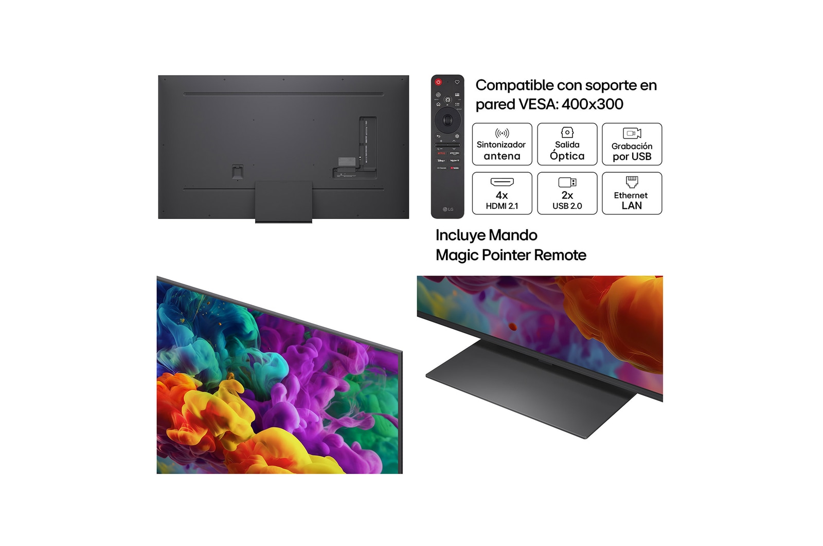 Smart TV LG QNED evo MiniLED AI QNED85 75 pulgadas 4K 2026