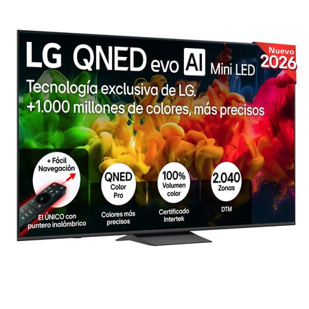 TV QNED Mini LED 85" - LG 85QNED81B6A, UHD 4K, Procesador Inteligente α7 AI Processor 4K Gen9, Smart TV, DVB-T2 (H.265), Negro