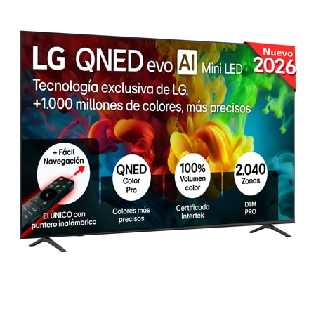 Smart TV LG QNED evo MiniLED AI QNED82 85 pulgadas 4K 2026 - 85QNED82B6A