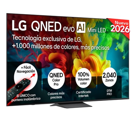 Smart TV LG QNED evo MiniLED AI QNED83 85 pulgadas 4K 2026 - 85QNED83B6A