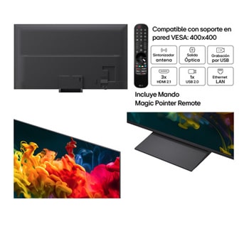 Smart TV LG QNED evo MiniLED AI QNED8E 85 pulgadas 4K 2026