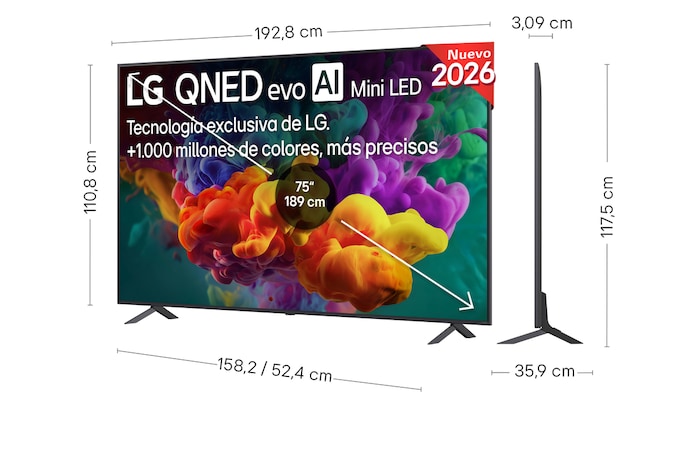 Smart TV LG QNED evo MiniLED AI QNED85 86 pulgadas 4K 2026