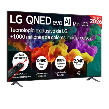 TV QNED Mini LED 86" - LG 86QNED85B6B, UHD 4K, Procesador Inteligente α8 AI Processor 4K Gen3, Smart TV, DVB-T2 (H.265), Negro