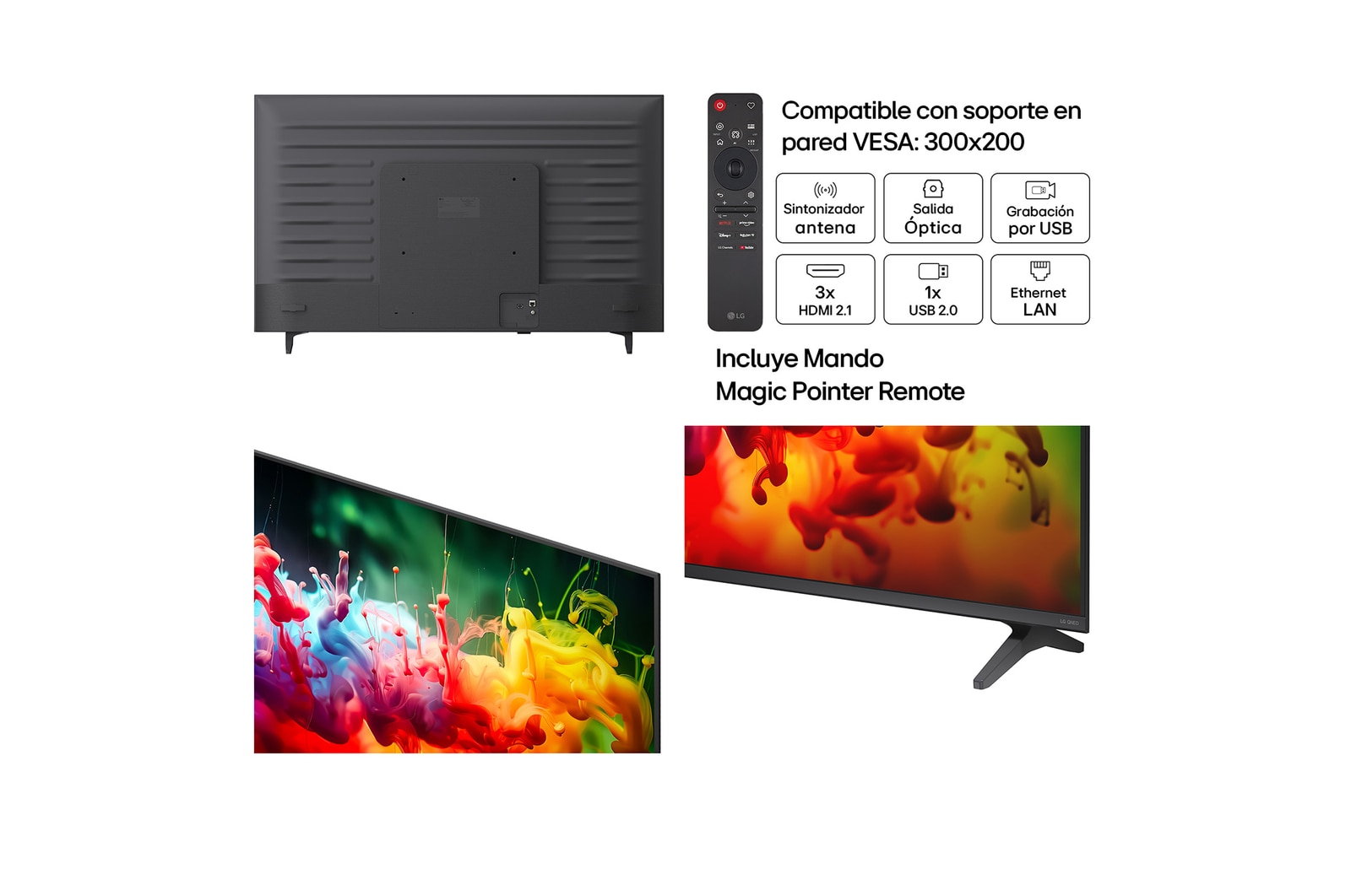 LG Smart TV LG QNED MiniLED AI QNED72 43 pulgadas 4K 2026, 43QNED72B6B