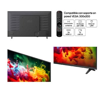 LG QNED AI QNED70 Mini LED with Dynamic QNED Color fills the screen with vivid, fluid bursts of multicolored, paint-like motion, showcasing enhanced color vibrancy certified for 100% Color Volume.