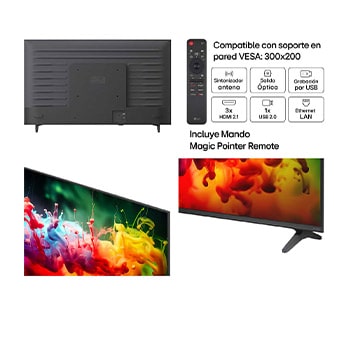 LG QNED AI QNED70 Mini LED with Dynamic QNED Color fills the screen with vivid, fluid bursts of multicolored, paint-like motion, showcasing enhanced color vibrancy certified for 100% Color Volume.
