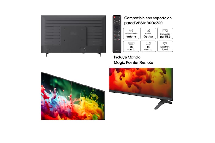 LG Smart TV LG QNED MiniLED AI QNED72 50 pulgadas 4K 2026, 50QNED72B6B