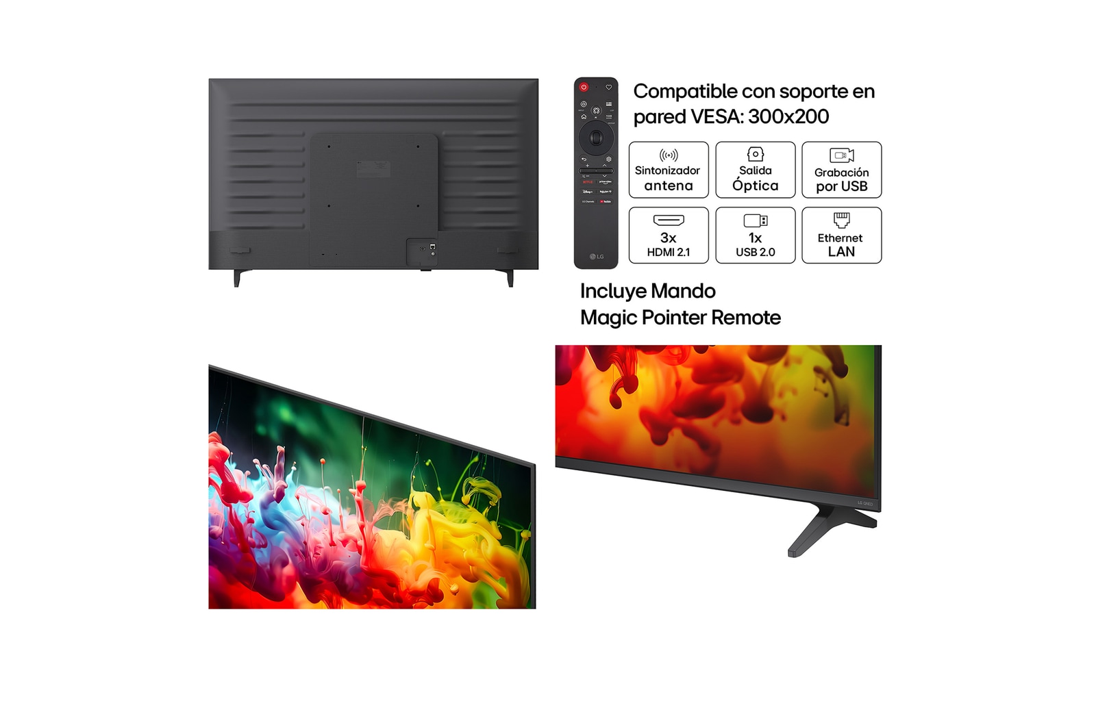 LG Smart TV LG QNED MiniLED AI QNED72 50 pulgadas 4K 2026, 50QNED72B6B