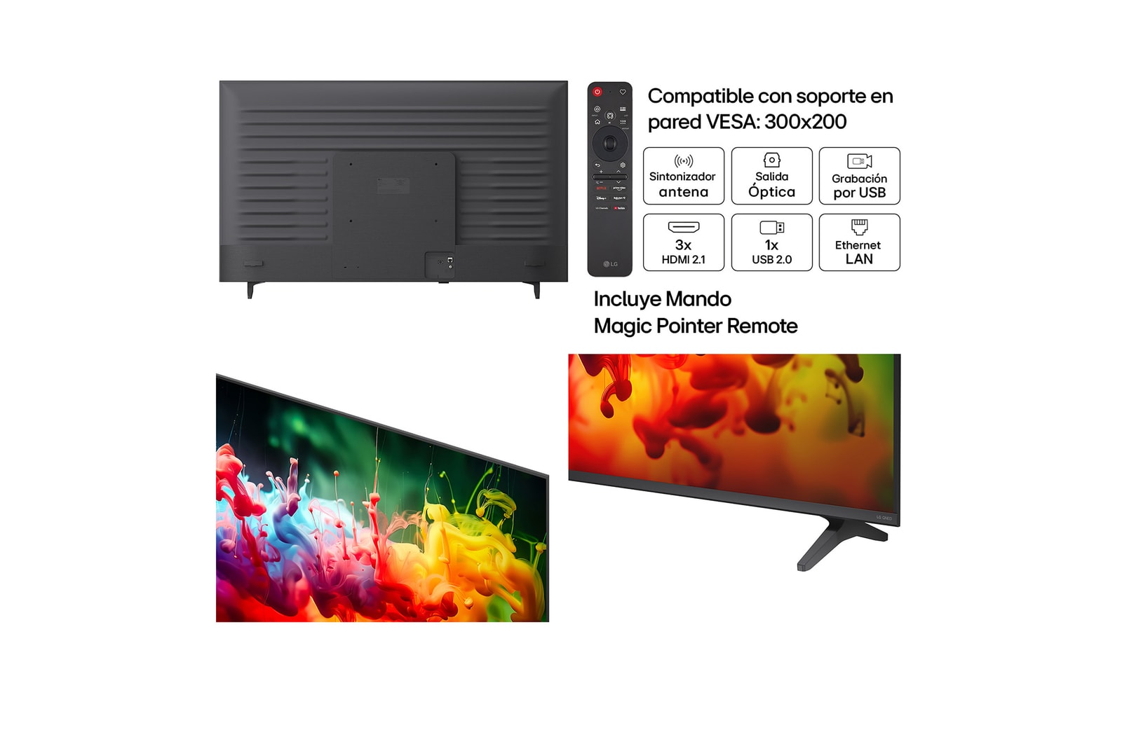 LG Smart TV LG QNED MiniLED AI QNED72 55 pulgadas 4K 2026, 55QNED72B6B