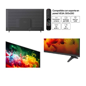 LG QNED AI QNED70 Mini LED with Dynamic QNED Color fills the screen with vivid, fluid bursts of multicolored, paint-like motion, showcasing enhanced color vibrancy certified for 100% Color Volume.