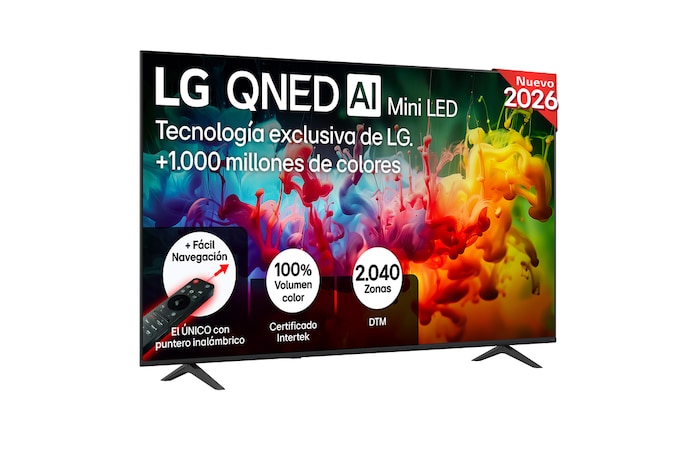 LG Smart TV LG QNED MiniLED AI QNED72 85 pulgadas 4K 2026, 85QNED72B6A