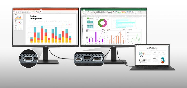 Estación de trabajo productiva con USB Type-C™.