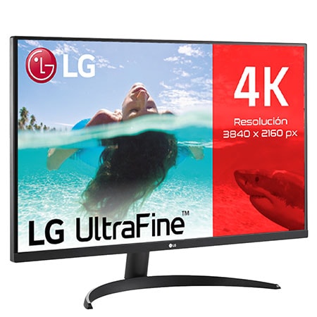 Vista frontal de Outlet Monitor LG UltraFine 32&#34;, 4K UHD (3840x2160), AMD FreeSync, HDR10, DCI-P3 90%, altavoces integrados. 32UR500-B.OUTLET