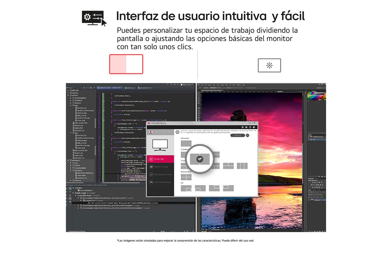 LG Monitor LG UltraFine 32", 4K UHD (3840x2160), AMD FreeSync, HDR10, DCI-P3 90%, altavoces integrados., 32UR500-B
