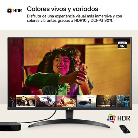 LG Outlet Monitor LG UltraFine 32", 4K UHD (3840x2160), AMD FreeSync, HDR10, DCI-P3 90%, altavoces integrados, diseño ergonómico., 32UR550-B.OUTLET