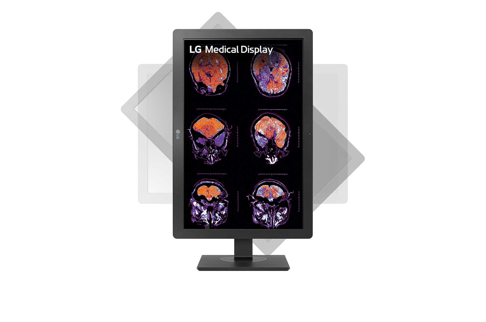 side view of the screen moving downwards for height adjustment