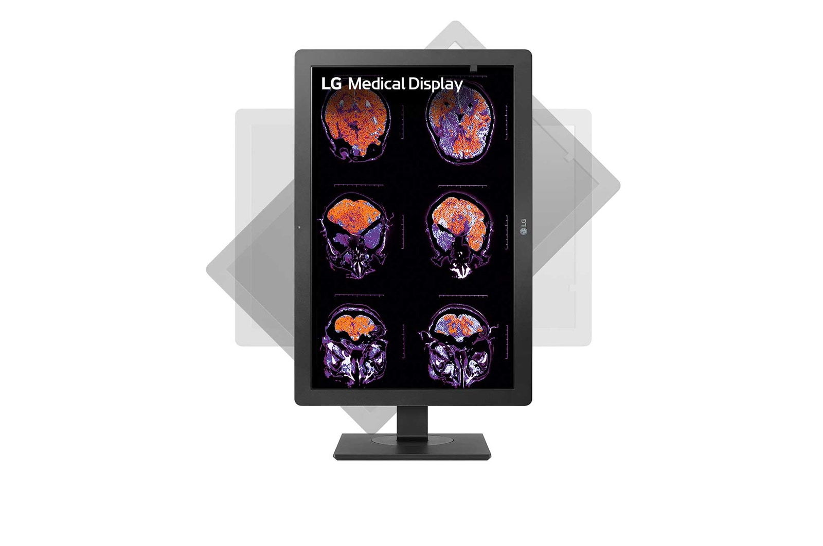 side view of the screen moving downwards for height adjustment