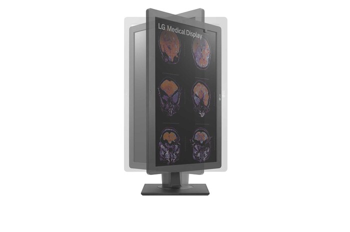 side view of the screen moving downwards for height adjustment