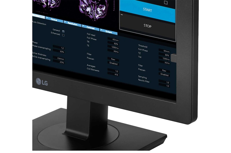 side view of the screen moving downwards for height adjustment
