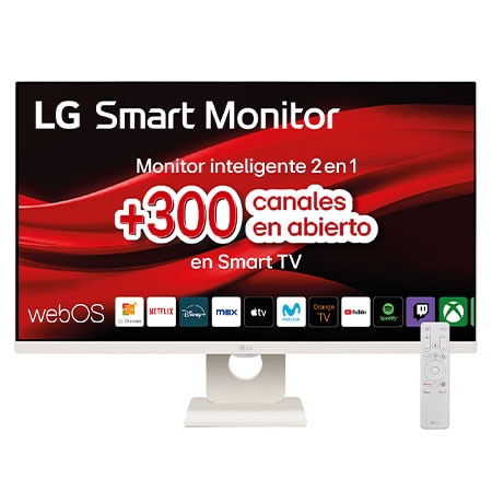Monitor Smart LG, 27", webOS 23, IPS, FHD (1920x1080) - 27U511SAX-W.OBSPTO